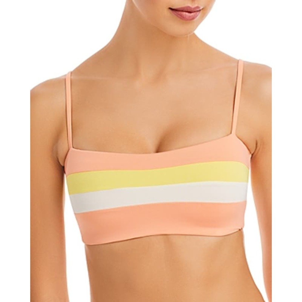 L*Space Rebel Stripe Square Neck Bikini Swim Top NWT Size XS